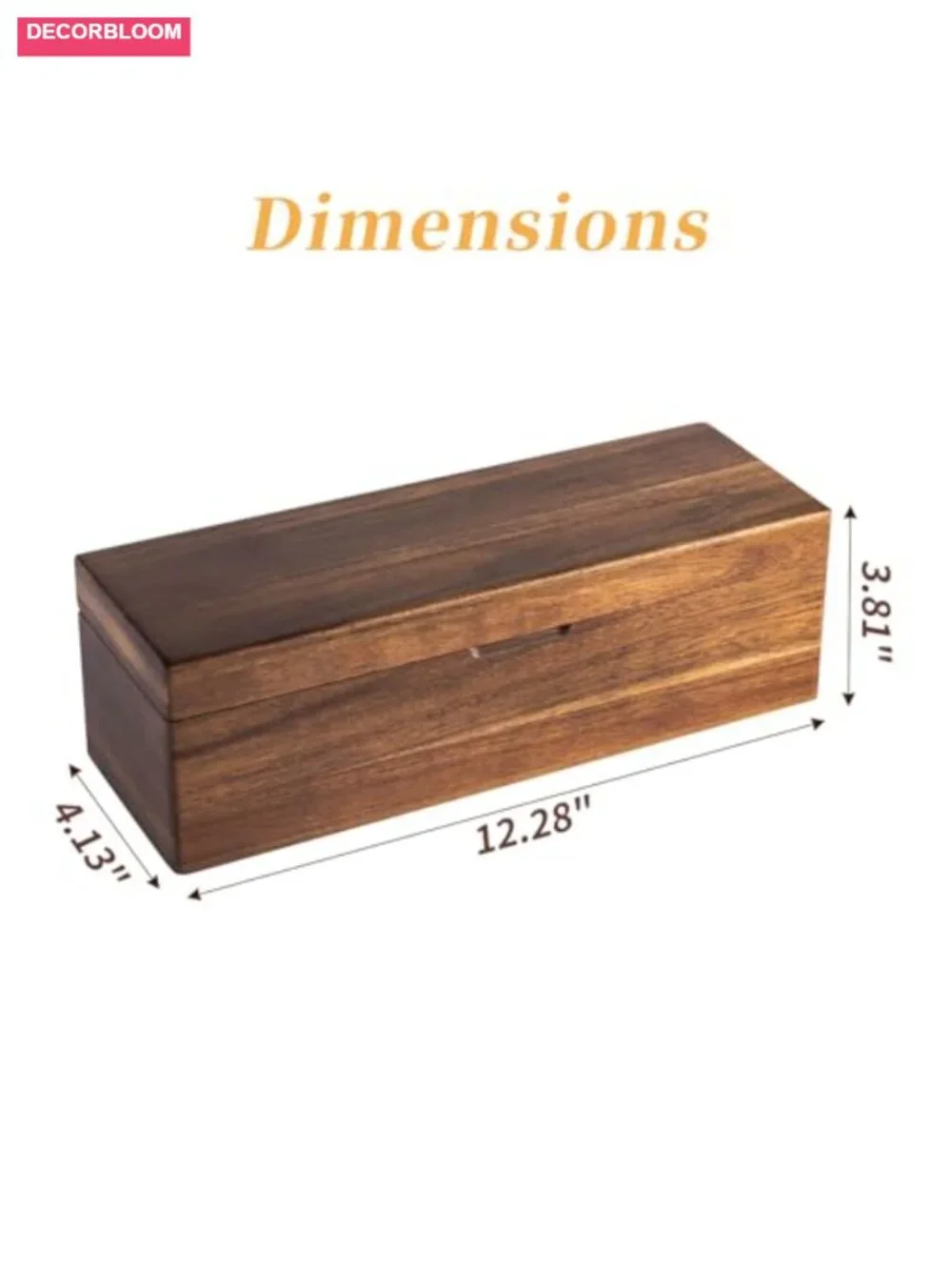 Acacia Wood Tea Bag Organizer with Compartments, Multi-Slot Tea Storage Box for